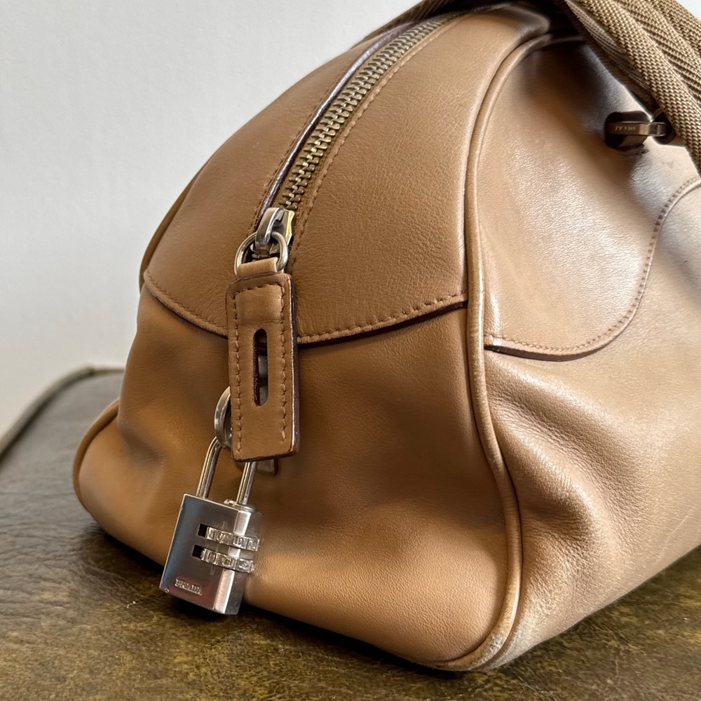 prada beige calf bowling bag - Picture 3 of 6